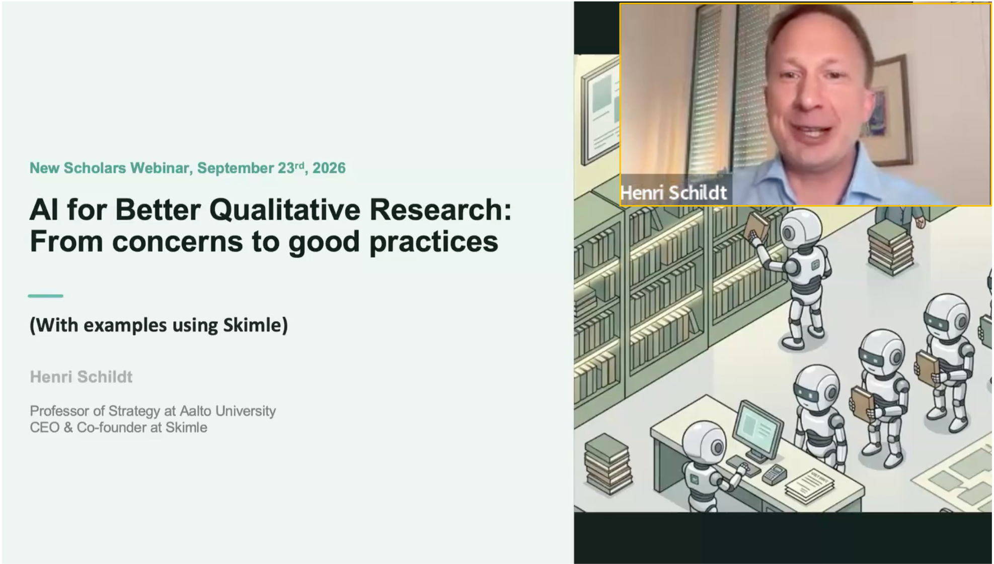 AI for better qualitative research - Henri's presentation in New Scholars Webinar Sept 23rd, 2026